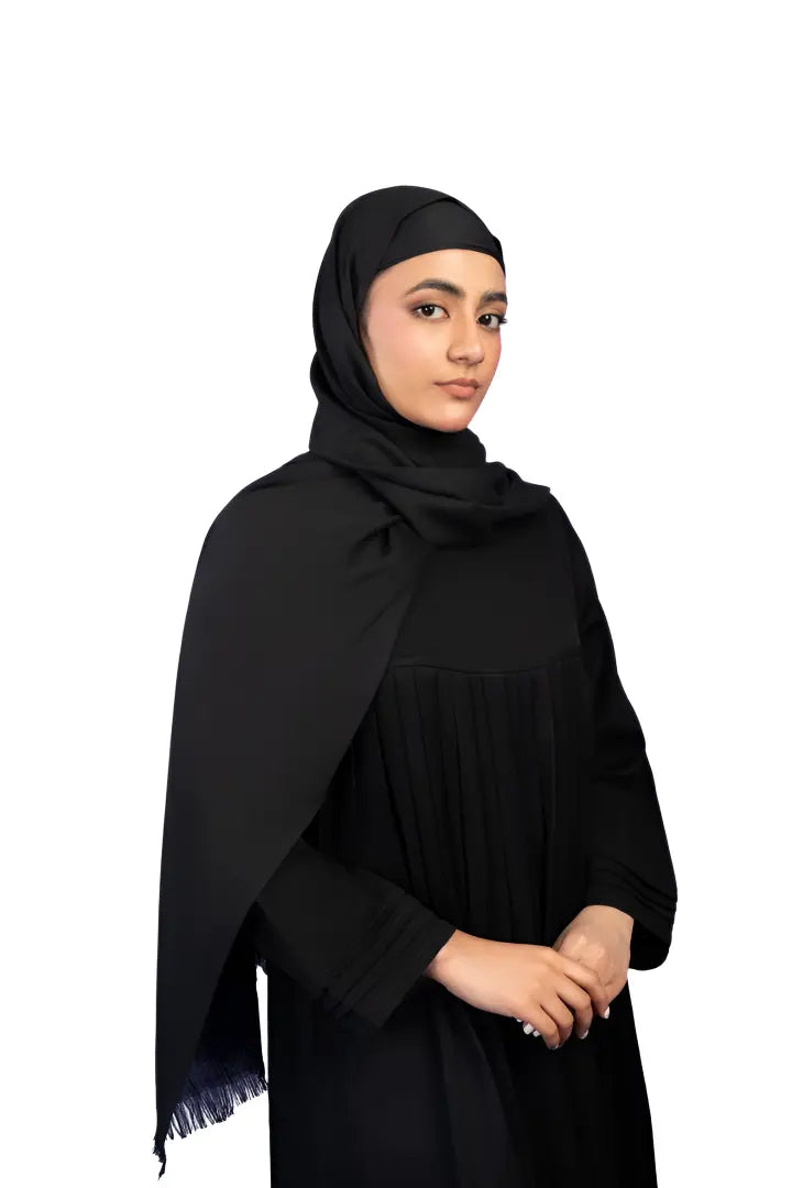 Turkish Lawn Hijab - Black