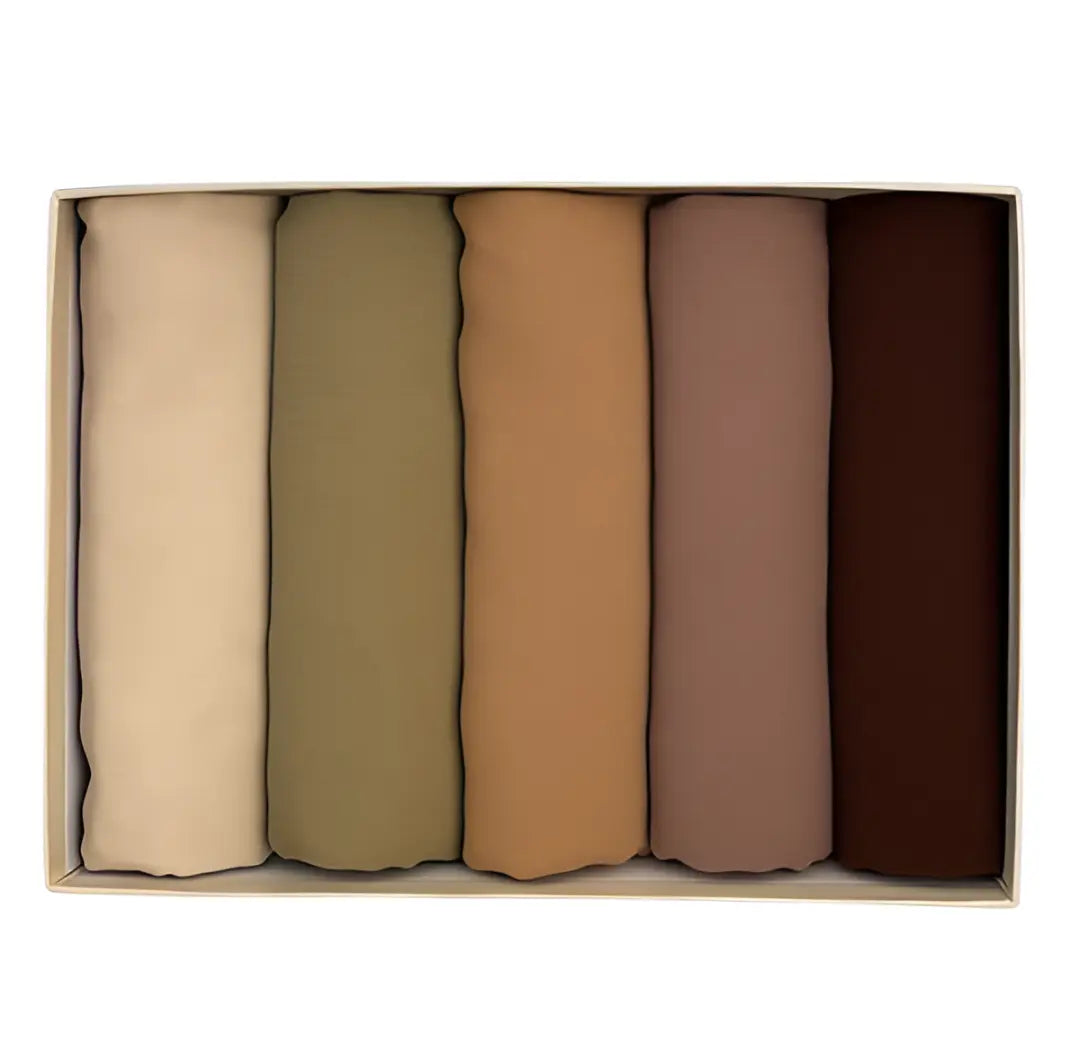 Georgette Chiffon Hijab - Bundle of 5